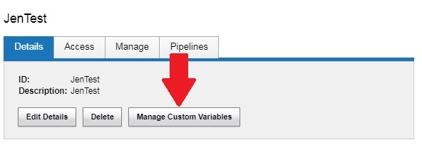 manage custom variables button