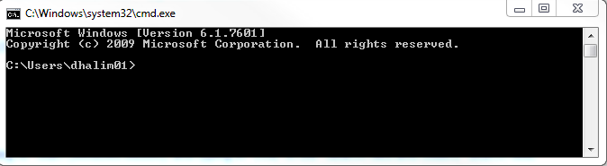 command prompt window