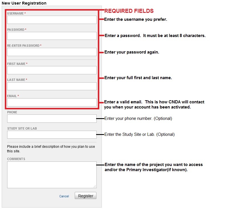 register form