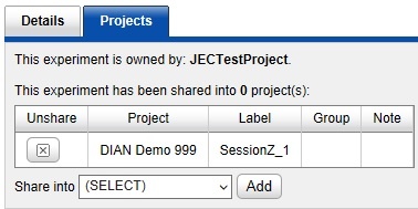 project tab