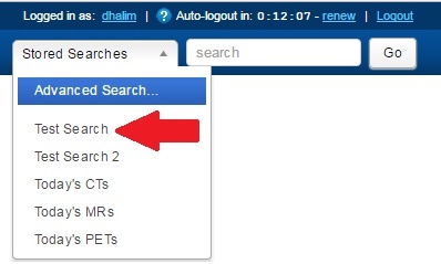 stored search name